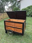 Heavy Duty Mobile Vending Cart Wood Rolling Pop Up Cart Local Pick Up Mchenry