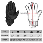 Leather Touch Screen Perforated Motorcycle Full Finger Gloves Motorbike Racing