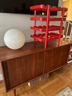 1970s Red Plastic Wine Rack Set  Kartell Mid-century Stackable Design