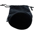 Nikon Lens Soft Case Drawstring Closure Black Faux Suede 7 5 25    3 5    Diameter