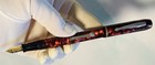1930s Waterman s Ideal Fountain Pen Burgundy Marble Leverfill Sheaffers Gold Nib
