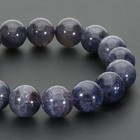 Iolite  cordierite  12mm Bead Bracelet 18 5cm Natural Stone