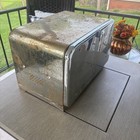 Vintage Rare Box By Lincoln Full Chrome Bread Box W cutting Board Mcm- Rusted