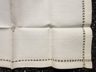 Antique Unused Off-white Linen Hankie Lace Invented By Sac Wedding Handkerchief