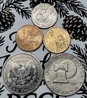 5 American Dollars 1879s Morgan 1976 D Ike 1979p Sba  2000d Native A  2010d Linc