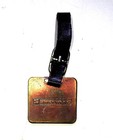 Vintage Caterpillar Fob Brass Gold Tone Tractor Equipment Keychain Shepherd