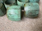 10 Vintage Green Metal Napkin Rings Made In India