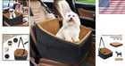 Soft Plush Dog Booster Seat With Safety Belt For Cars - Travel Bed Under 30lbs