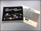 1984 Mercury Capri Turbo Rs Original Car Sales Brochure Folder