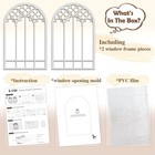Dollhouse Windows Arched Frame Pvc Grid 1 12 1 6 Scale Miniature Accessories