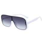 Men Sunglasses Black Gradient Lens White Frame Fancy Comfortable Outfit Designer