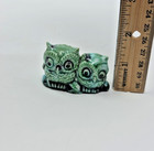 Vintage Ceramic Green Owl Figurine