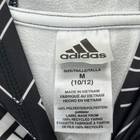 Adidas Hoodie Sweatshirt Kids Size M 10 12 Black White All Over Logo Print Tech