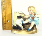 Antique German Conta   Boehme Porcelain Match Striker holder  circa 1890 s 