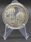 Hobo Cut Coin Skull Viking Ocean Ship Celtic Norse Fantasy Art Coin Dollar