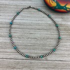 4mm Sterling Silver Bead  Necklace  Oxidized Sterling Silver  Southwest Pearls