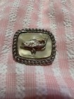 Silver Tone Fish Rope Edge 3d Interchangeable Belt Buckle Fits 1 In