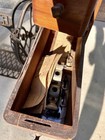 Antiquessinger 66-1 Vintage Treadle Sewing Machine W Wooden Cabinet  Attachments