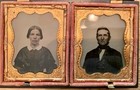 2 Ninth-plate Ambrotypes In Beautiful Double Thermoplastic Case