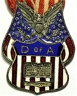 Daughters Of America  13 Stars Flag Pin   Ribbon Circa 1900 Bible  11746s