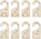 Baby Closet Size Dividers  Double-sided Wood Baby Closet Organizer Hanging Baby 