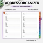 Address Book With Colorful Alphabetical Tabs  Address Notebook Organizer For    