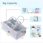 Aixiang Baby Diaper Caddy Organizer portable Nursery Caddy  Grey 
