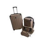 Travelers Club Hardside 4-piece Luggage Travel Set Expandable Brown