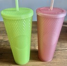 Nice Starbucks Tumblers  lot Of 10  New And Used  Sizes- 24 Oz 16 Oz