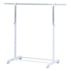 Heavy Clothes Hanger Adjustable Height  Rolling Garment Rack Metal  Pack Of 2