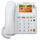 At t Cl4940 Corded Standard Phone With Answering System And Backlit White 