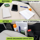 Car Seat Gap Filler Organizer With Bonus Interior Cleaning Brush- Universal In B