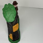 Vintage  Reproduction Mechanical Cast Iron Coin Bank Teddy   The Bear Hunter