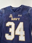 Game Worn Used Navy Midshipmen Football Jersey Usna Naval Academy Ua Sz 42  34