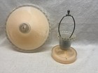 Vintage Antique Art Deco Shade Ceiling Light Fixture Pendant   Glass Base