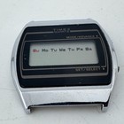 Vintage Timex Quartz Watch Men Slim Silver Black Digital   For Parts Repair