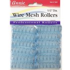 Elevate Your Curls With 12 Blue X-small Wire Mesh Rollers For Effortless Styles