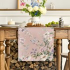 Pink Floral Wildflower Leaf 210 Gsm Spring Table Runner  Seasonal Summer Kitc   