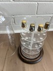 Vtg Multi-tier Thimble Display Dome Stand case   11 Gold Plated Hummel Thimbles