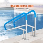 2 Pcs Pool Handrail 55x32  Swimming Pool Grab Rail Stainless Steel W  Base Plate