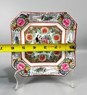 Antique Chinese Porcelain Famille Rose Medallion Square Plate 6 