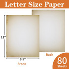 80 Sheets Vintage Paper  8 5  X 11  Antique Stationary Paper For Writing