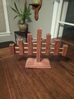 Vintage Swedish Minimalist Seven-arm Candelabra Made Of Solid Pine Wood