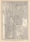 1914 Antique Manhattan City Map  New York City Map Set Of 2 Maps 2189