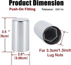 33mm X 3 1 2  Lug Nut Cover Abs Chrome Plastic Cylinder Nut Cover push-on 20pack