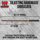 Shinwa Silksting Shirasaya Sword  Black Damascus Steel  40 1 4  Overall Length