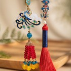 New Year Chinese Style Long Necklace Vintage Red Pendant Feng Shui