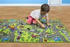 Kids City Road Play Mat Rug 60  X 32  Car Track Educational Traffic Carpet