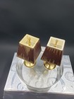 Vtg Dollhouse Miniature Petite Princess Set Of Two Non-working Brass Lamps