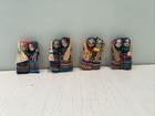 Vintage Guatemalan Worry Dolls Set Of 4 Precious Tiny Dolls  Magnets 